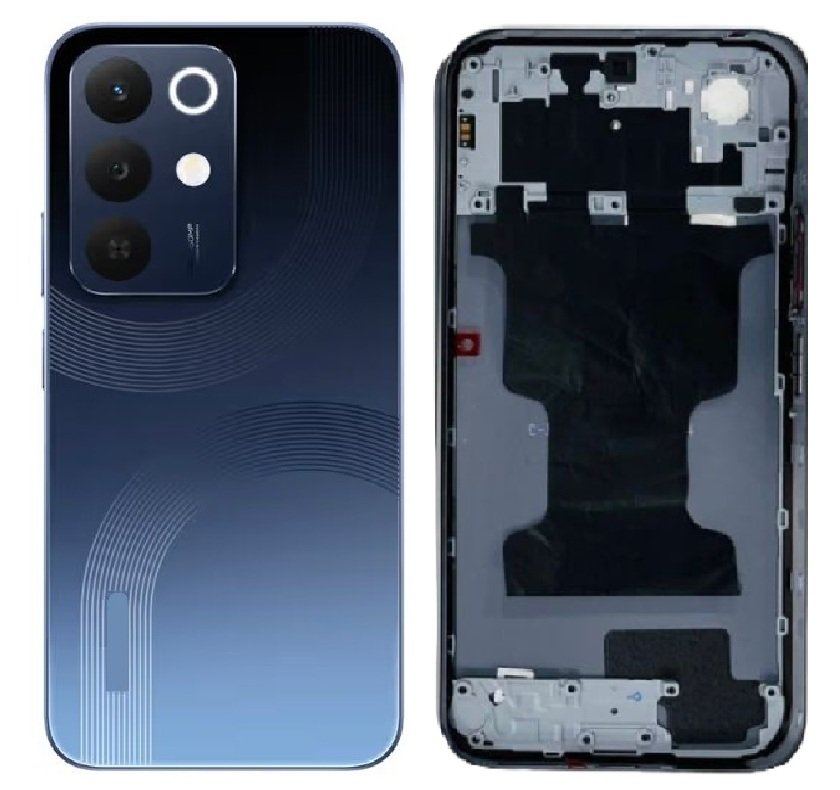 Realme 15x 5G Full Body Housing Replacement Back Frame Middle Chassis with Side Keys – Maroon, Blue & Black
